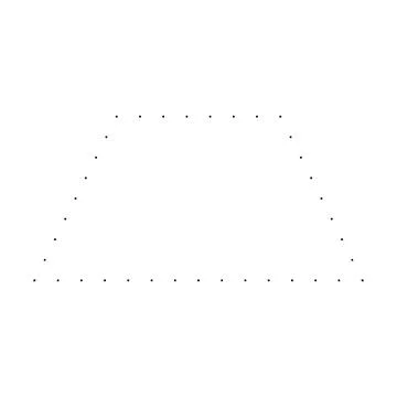 Trapezoid or Trapezium shape dotted symbol vector icon for creative graphic  Stock Illustration
