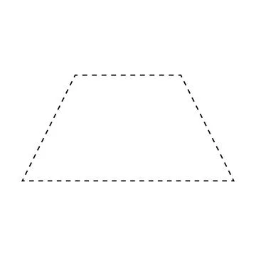 Trapezoid or Trapezium symbol dashed shape vector icon for creative graphic  Stock Illustration
