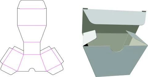 Trapezoid Packaging Box-eps Illustrazione stock