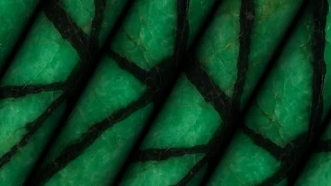 Trapiche Emerald Stone Pillars with Mineral Deposits Stock Footage 337392571