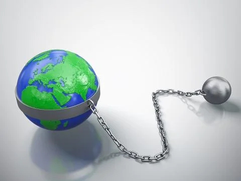 Trapped earth. Stock Illustration