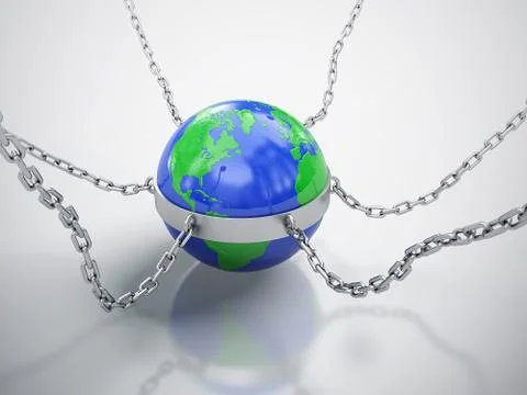 Trapped earth. Stock Illustration