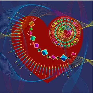 Trapped heart Stock Illustration