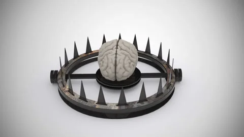 Trapped Mind Background in a 3D animation Stock Footage 252077384