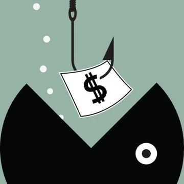 Trapped with money Stock Illustration
