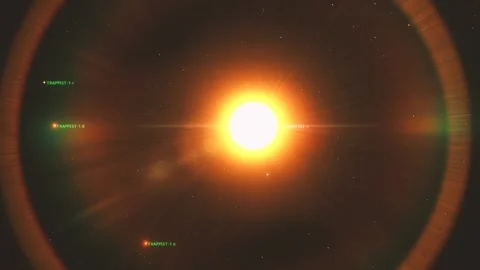 TRAPPIST 1 System with Planets Orbiting the star Stock Footage 239535064
