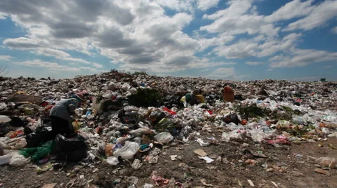 Trash and garbage on the ground Vidéo 34720449