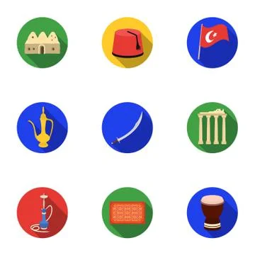 Trash and garbage set icons in flat style. Big collection of trash and garbage イラスト素材
