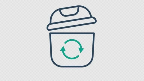 Trash animated icon. animated icon related to utilities Stock Footage 307686039