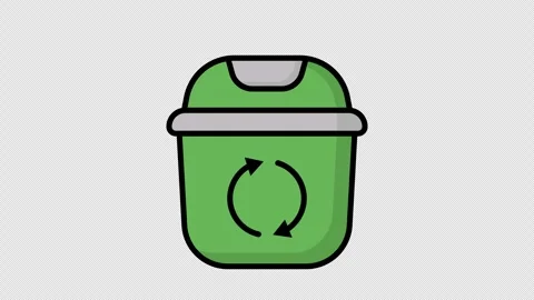 Trash animated icon. animated icon related to utilities Stock Footage 307686046