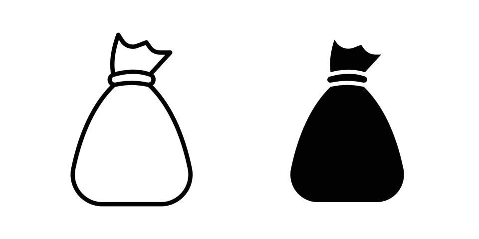 Trash bag icon vector design illustrations Stock Illustration