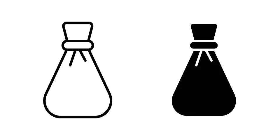 Trash bag icon for web projects Stock Illustration
