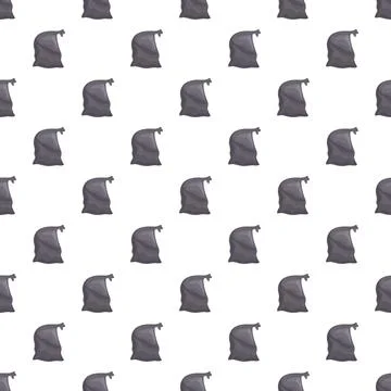 Trash bags repeating pattern seamless background Ilustración de archivo