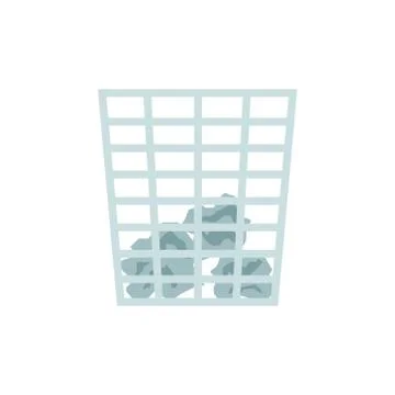 Trash basket icon, vector illustration Stock Illustration