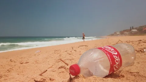 Trash on the beach 4 Stock Footage 121610770