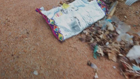 Trash on the beach 7 Stock Footage 121610815