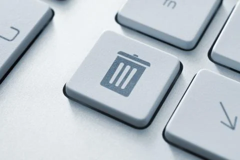 Trash bin button Stock Photos