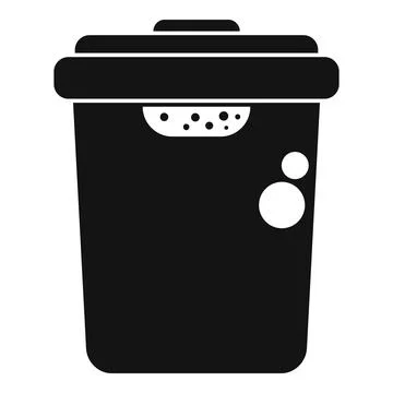 Trash bin with compost waste icon design Stock Illustration