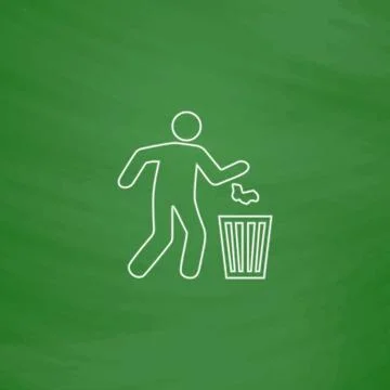 Trash bin computer symbol Stock Illustration