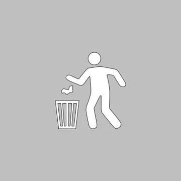 Trash bin computer symbol Stock-Illustration