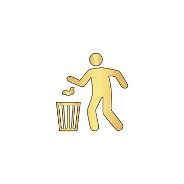 Trash bin computer symbol Stock Illustration