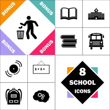 Trash bin computer symbol Stock Illustration