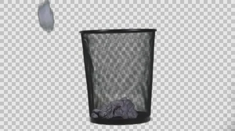 Trash Bin Fills with Papers 2 Video stock 56184045