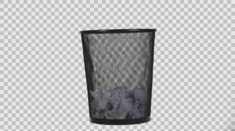 Trash Bin Fills with Papers Video stock 56184016
