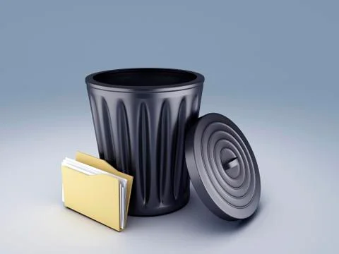Trash Bin Folder Stockillustratie