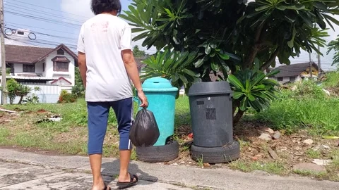 Trash bin Stock Footage 252404572