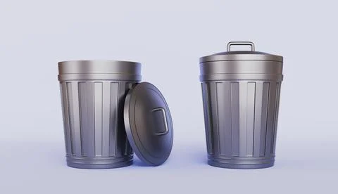 Trash bin with good quality 3d illustration Stock Photos