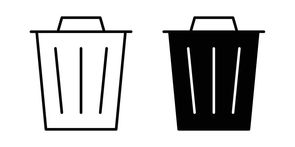 Trash Bin icon concept. best for web design Stock Illustration