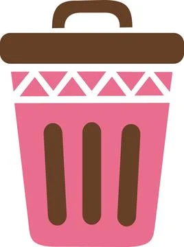Trash bin icon for data deletion process Stock Illustration