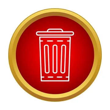 Trash bin icon deleting digital garbage data イラスト素材