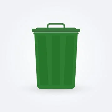 Trash bin icon. Garbage can. Vector illustration. Stock Illustration