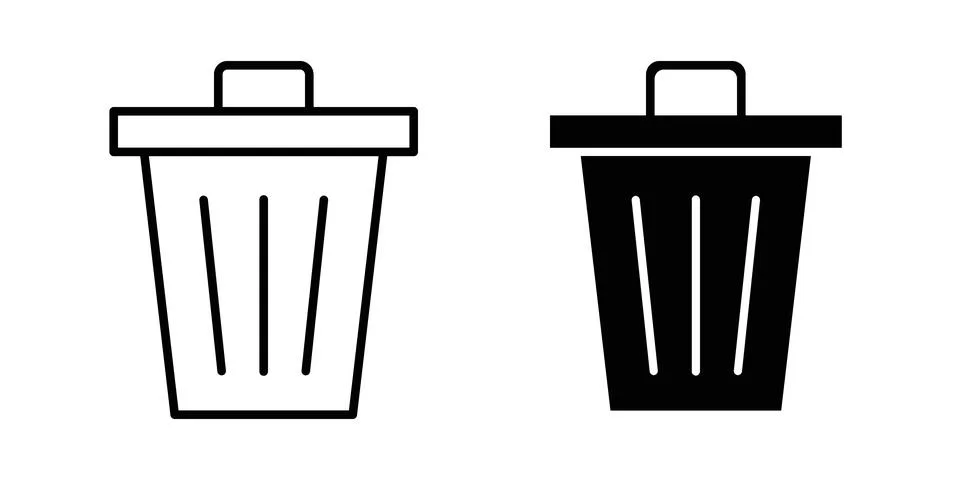 Trash Bin icon graphic element. web icon set Stock Illustration