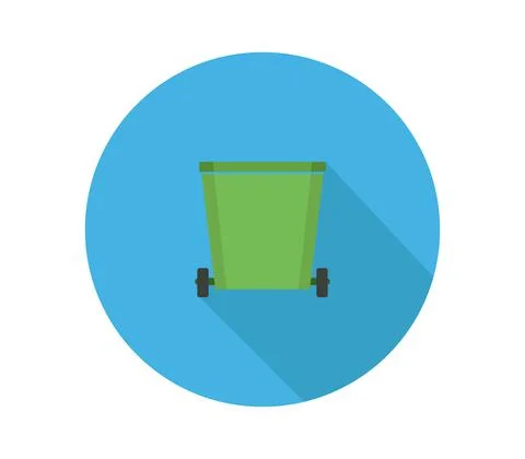 Trash bin icon illustrated in vector on white background Stock Illustration