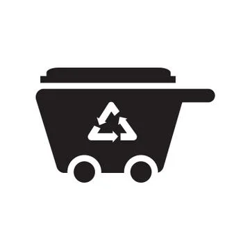 Trash bin icon Illustrazione stock