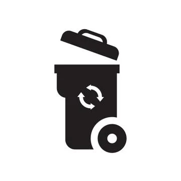 Trash bin icon Illustrazione stock