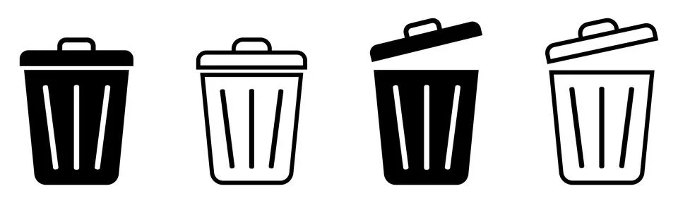 Trash bin icon Stock Illustration