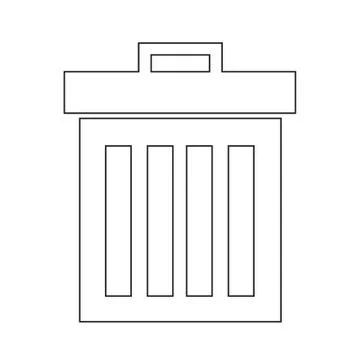 Trash bin icon illustration design Stock Illustration