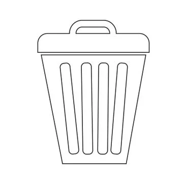 Trash bin icon illustration design Stock Illustration