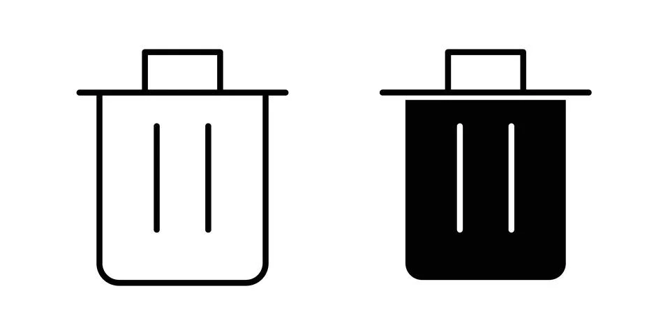 Trash Bin icon illustration. Pixel perfect vector graphics イラスト素材
