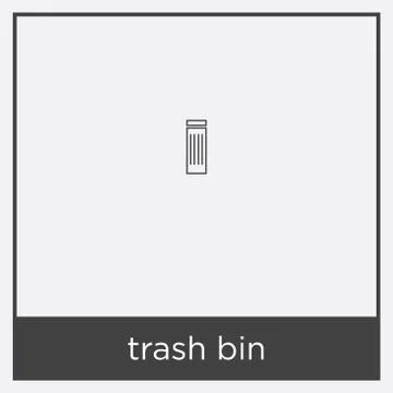Trash bin icon isolated on white background Stock Illustration