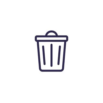 Trash bin icon, line vector Stock-Illustration