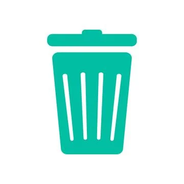 Trash bin icon logo design template isolated illustration Stock Illustration
