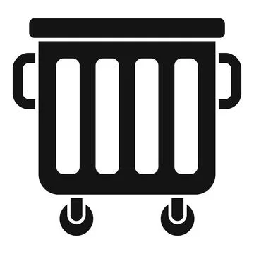 Trash bin icon simple vector. Waste food Stock Illustration
