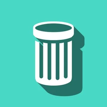 Trash bin icon stock vector illustration flat design 스톡 일러스트