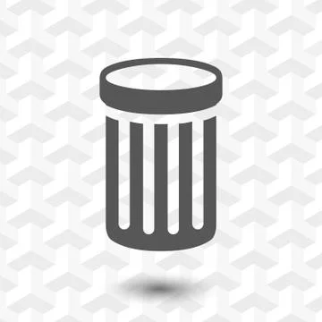 Trash bin icon stock vector illustration flat design イラスト素材