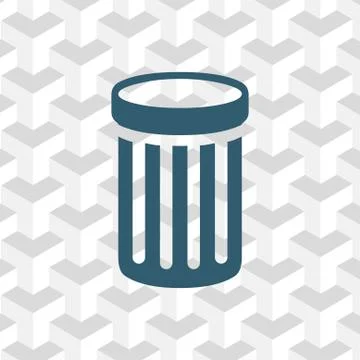Trash bin icon stock vector illustration flat design Stockillustratie